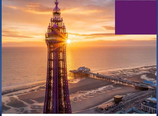 The Blackpool Tower at sunset