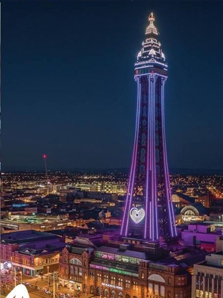 Blackpool Tower illuminated at night